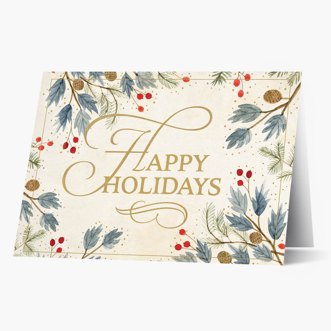 Happy Holidays Watercolor