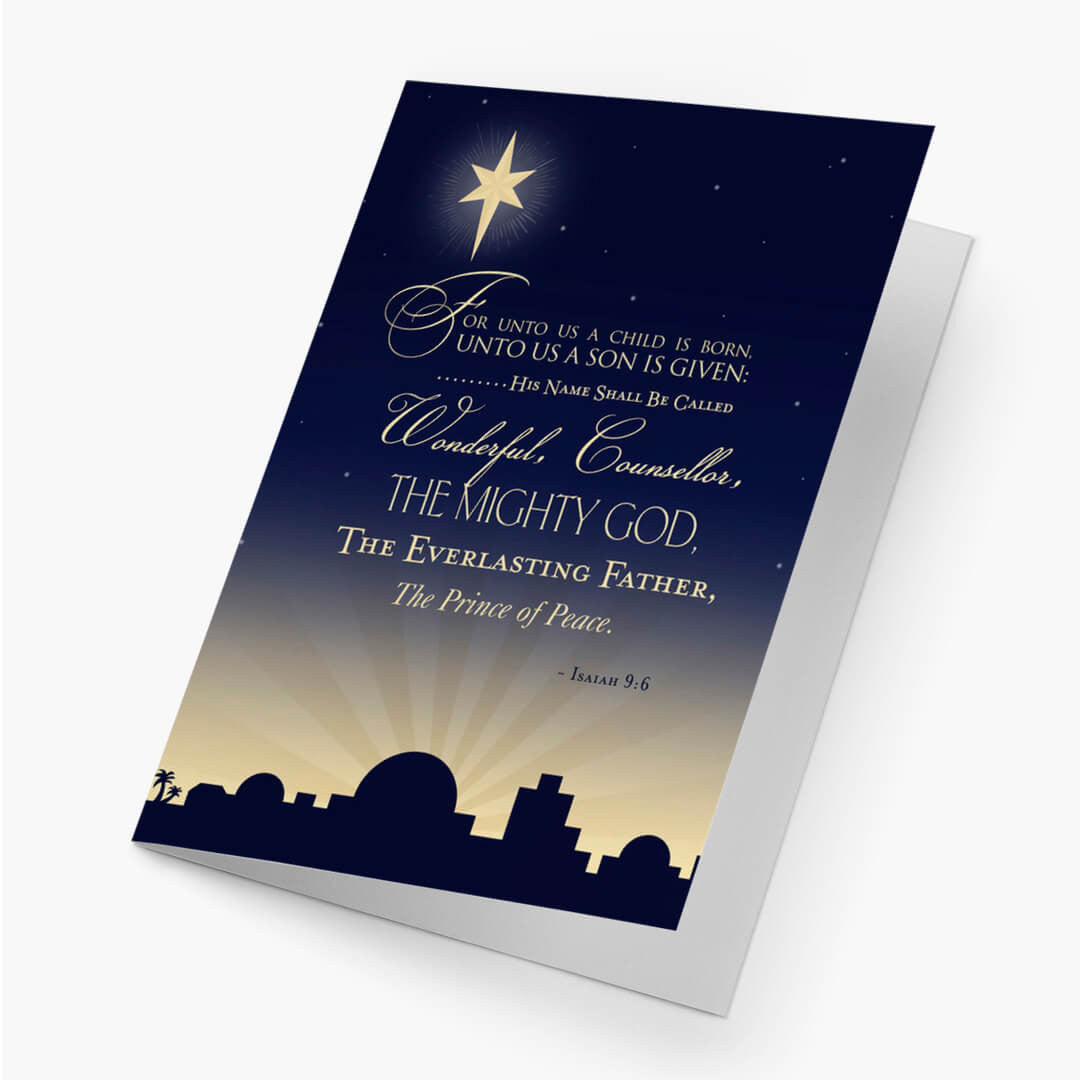A Child Is Born Christmas Card