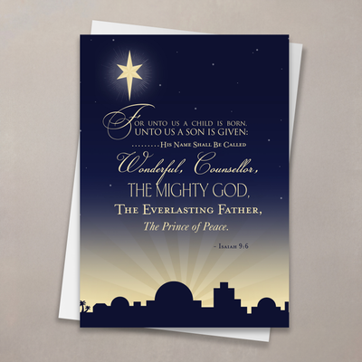 A Child Is Born Christmas Card