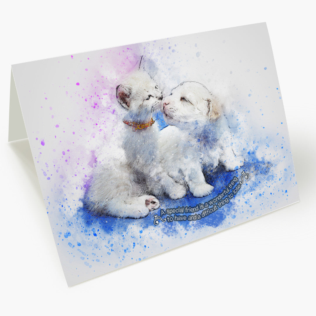 A Special Friend Dog and Cat Pet Sympathy Card