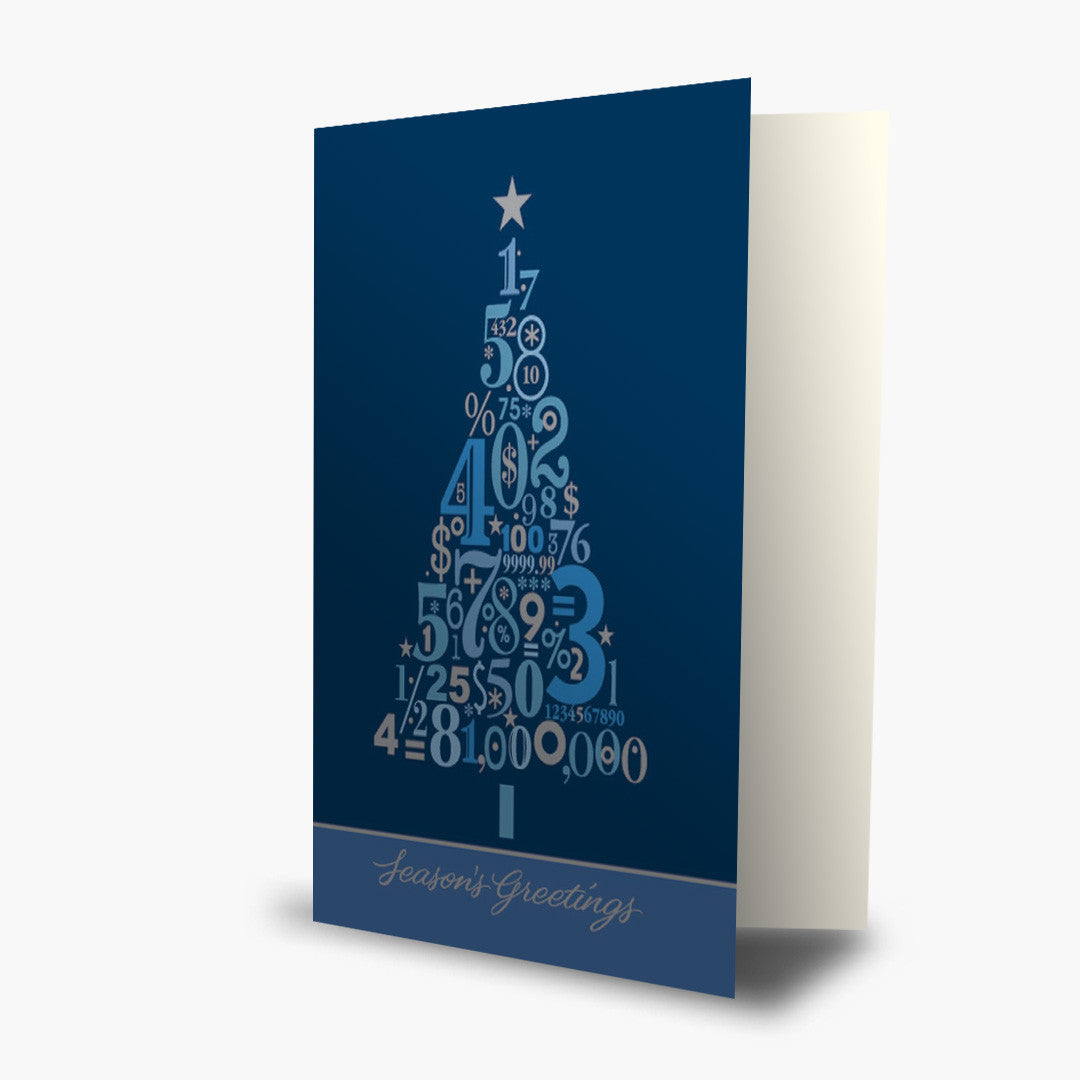 Number Tree Christmas Card