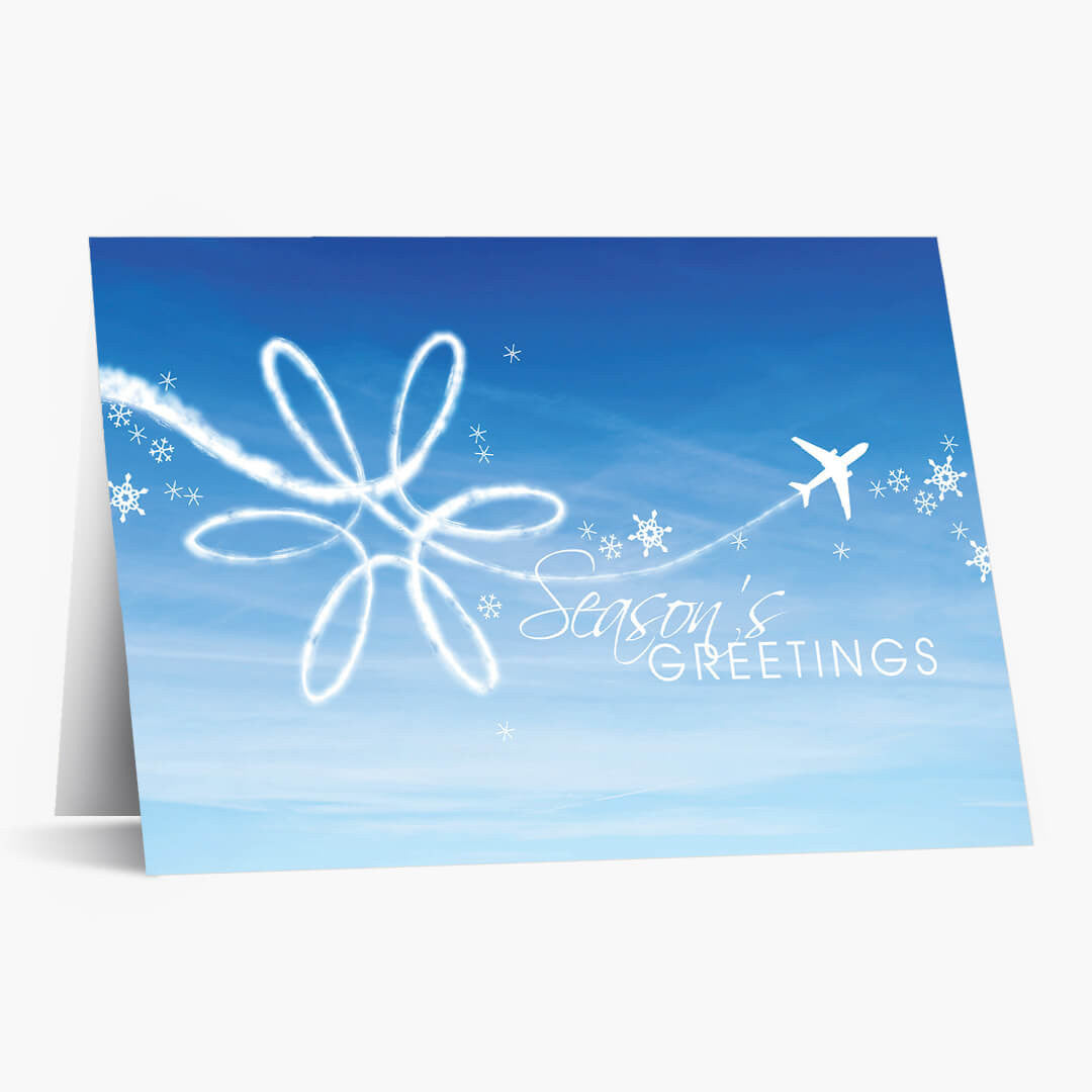 Airplane Art Christmas Card