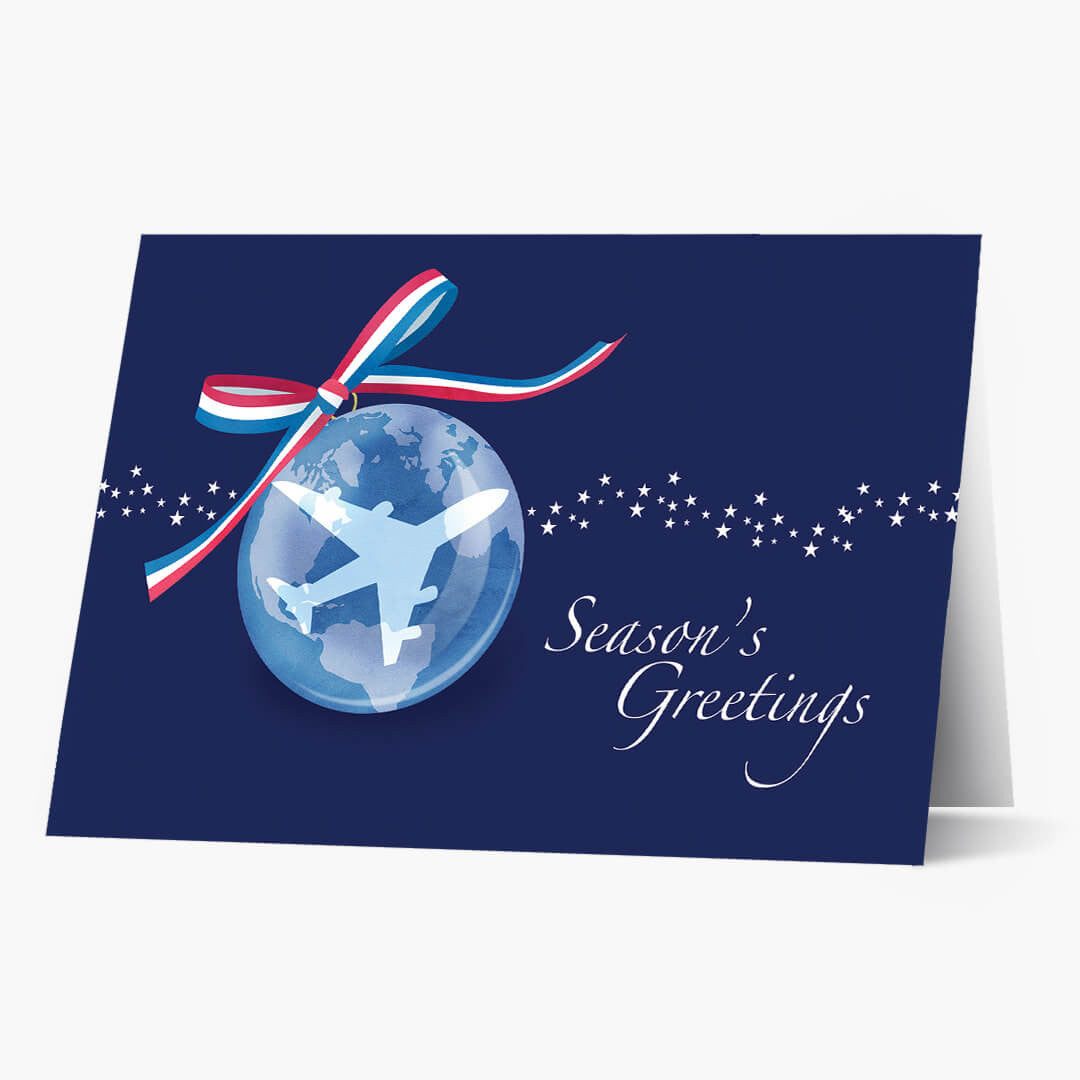 Airplane Ornament Holiday Card