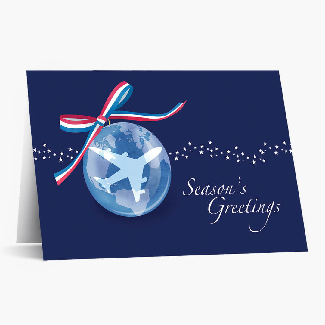Airplane Ornament Holiday Card