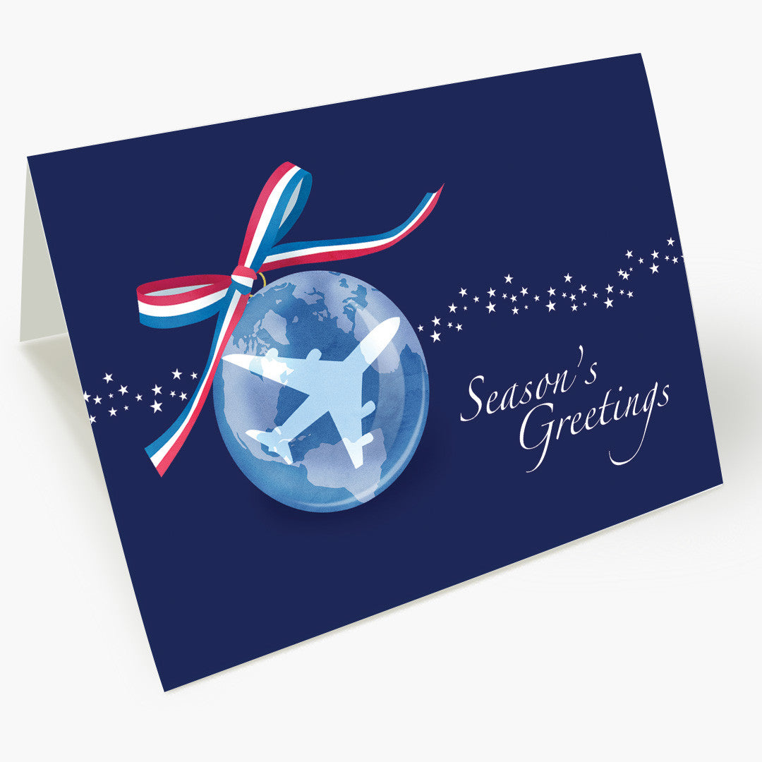 Airplane Ornament Holiday Card