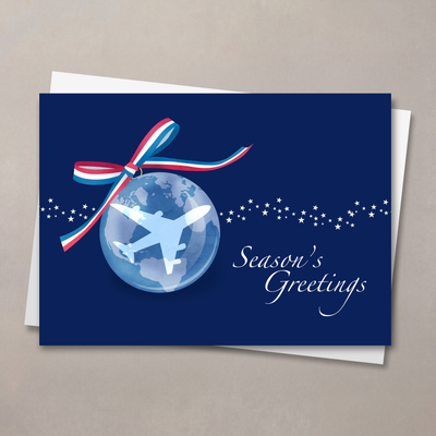 Airplane Ornament Holiday Card