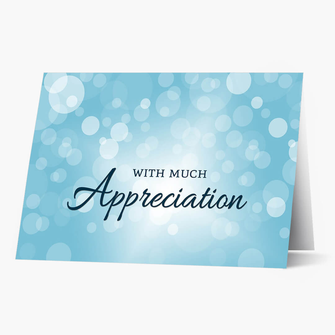 Appreciation Bubbles Thank You Card