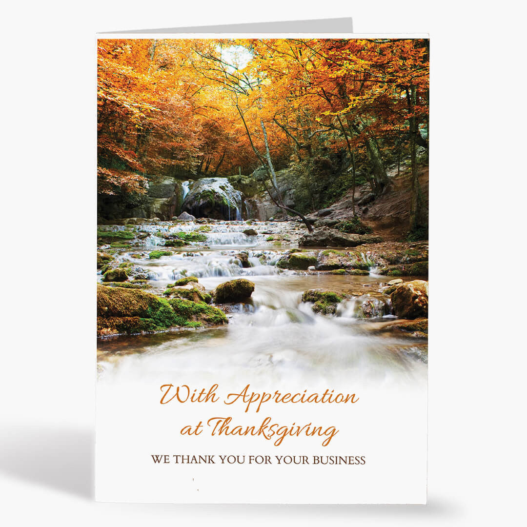Appreciation Waterfall Thanksgiving Card
