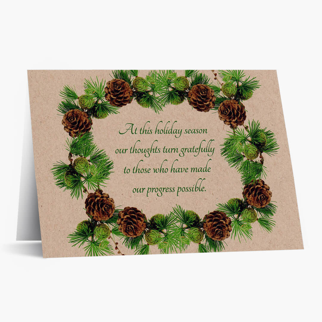 Appreciation Wreath Christmas Card