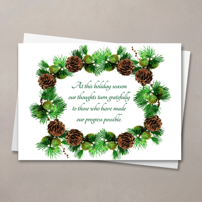 Appreciation Wreath Christmas Card