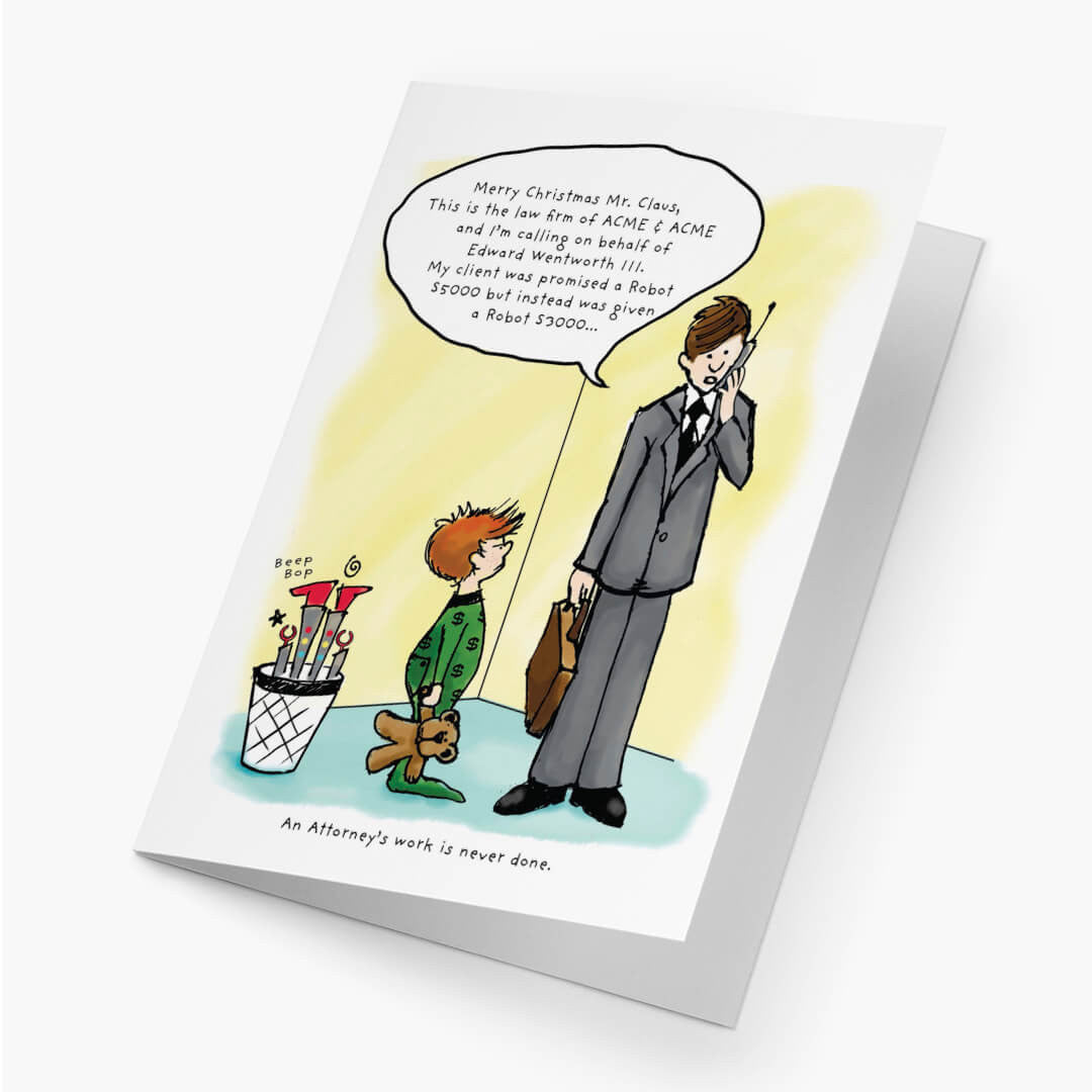 Attorney Overtime Christmas Card