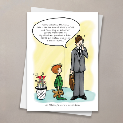Attorney Overtime Christmas Card