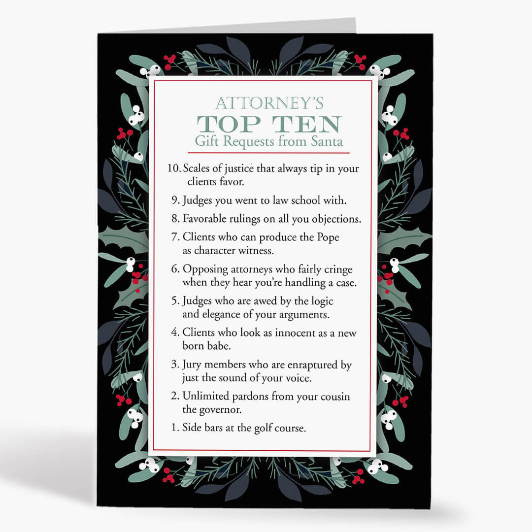 Attorney's Holiday Wish List
