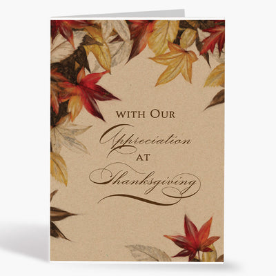 Autumn Maple Leaves Thanksgiving Card