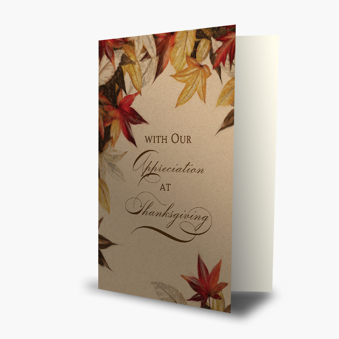 Autumn Maple Leaves Thanksgiving Card