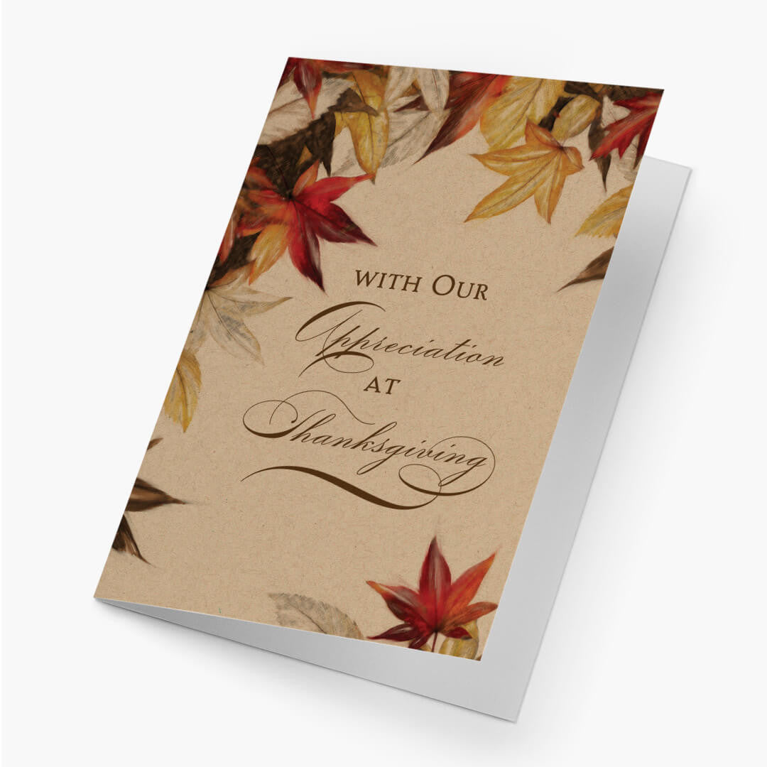 Autumn Maple Leaves Thanksgiving Card