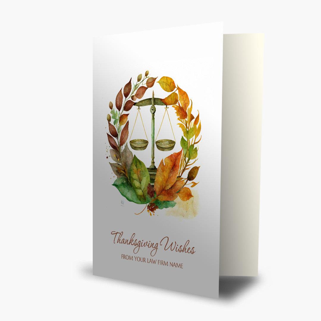 Autumn Wreath of Justice Thanksgiving Card
