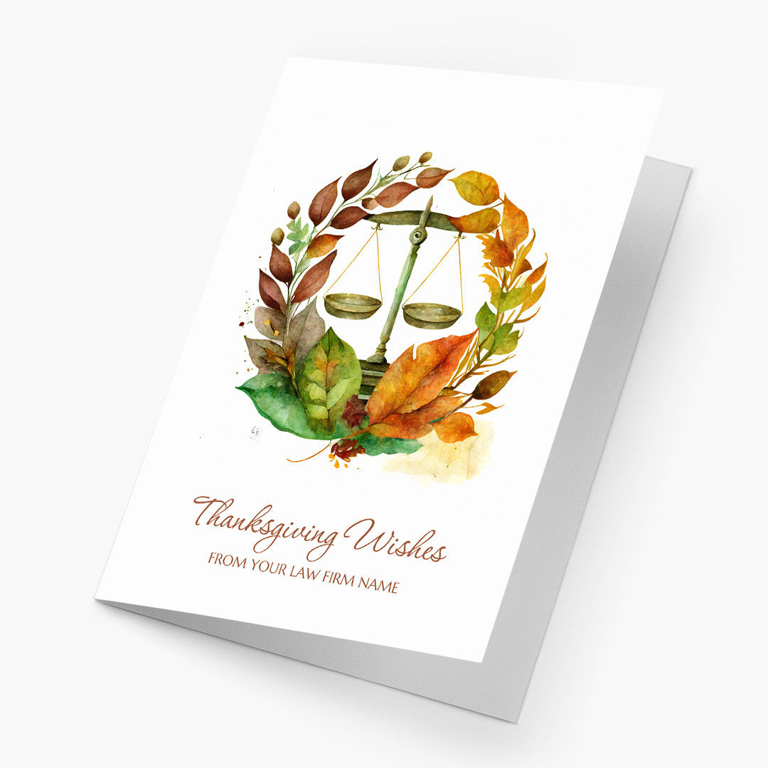 Autumn Wreath of Justice Thanksgiving Card