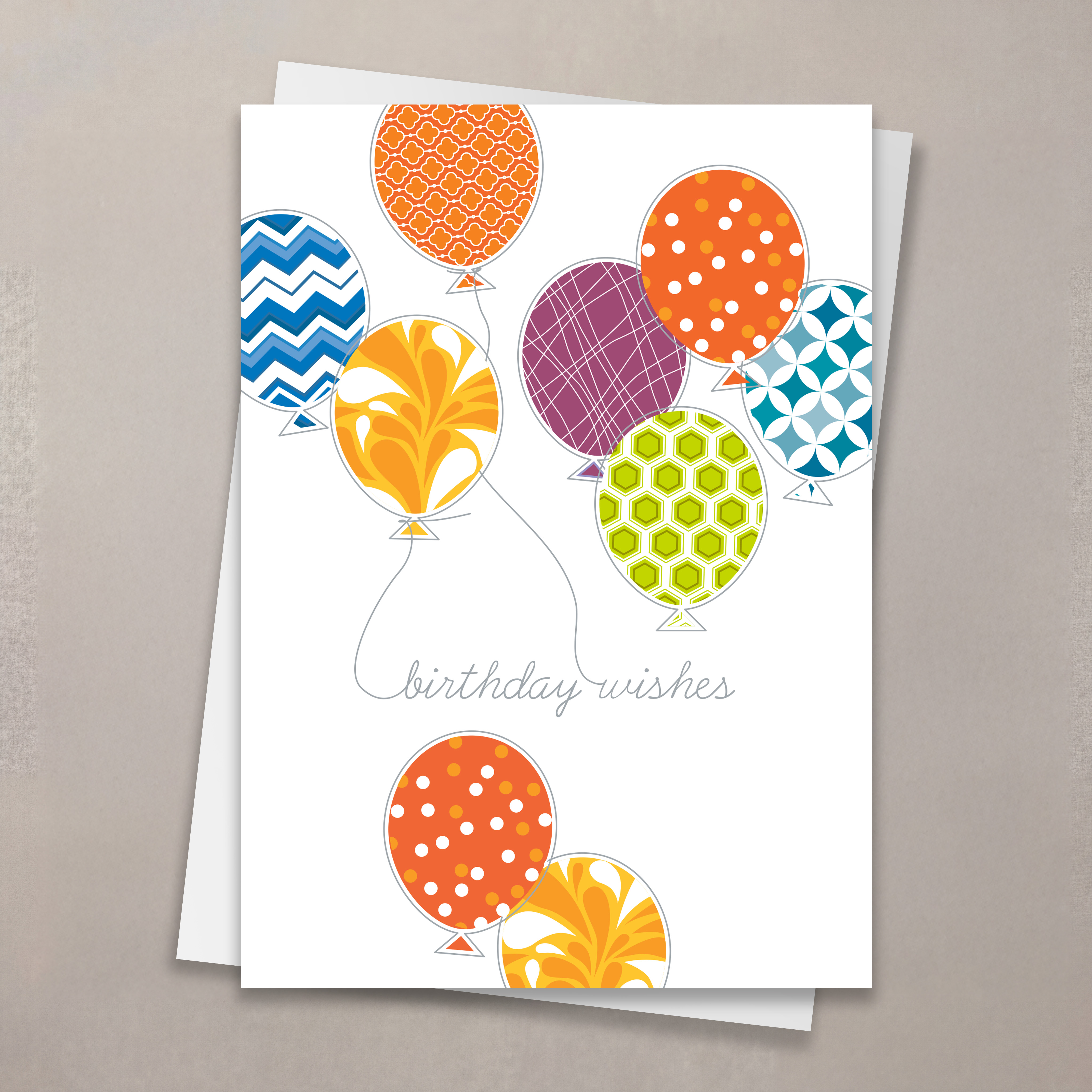 Balloon Wishes Birthday Card