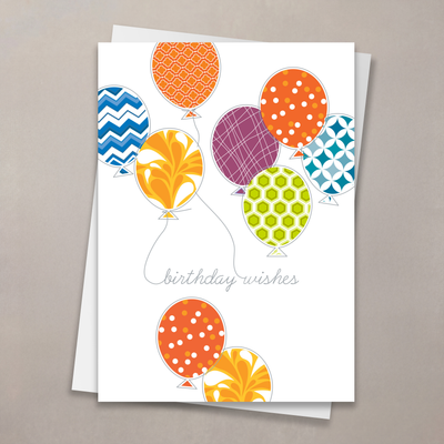 Balloon Wishes Birthday Card