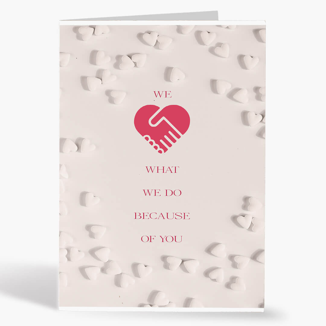 Because of You Thank You Card