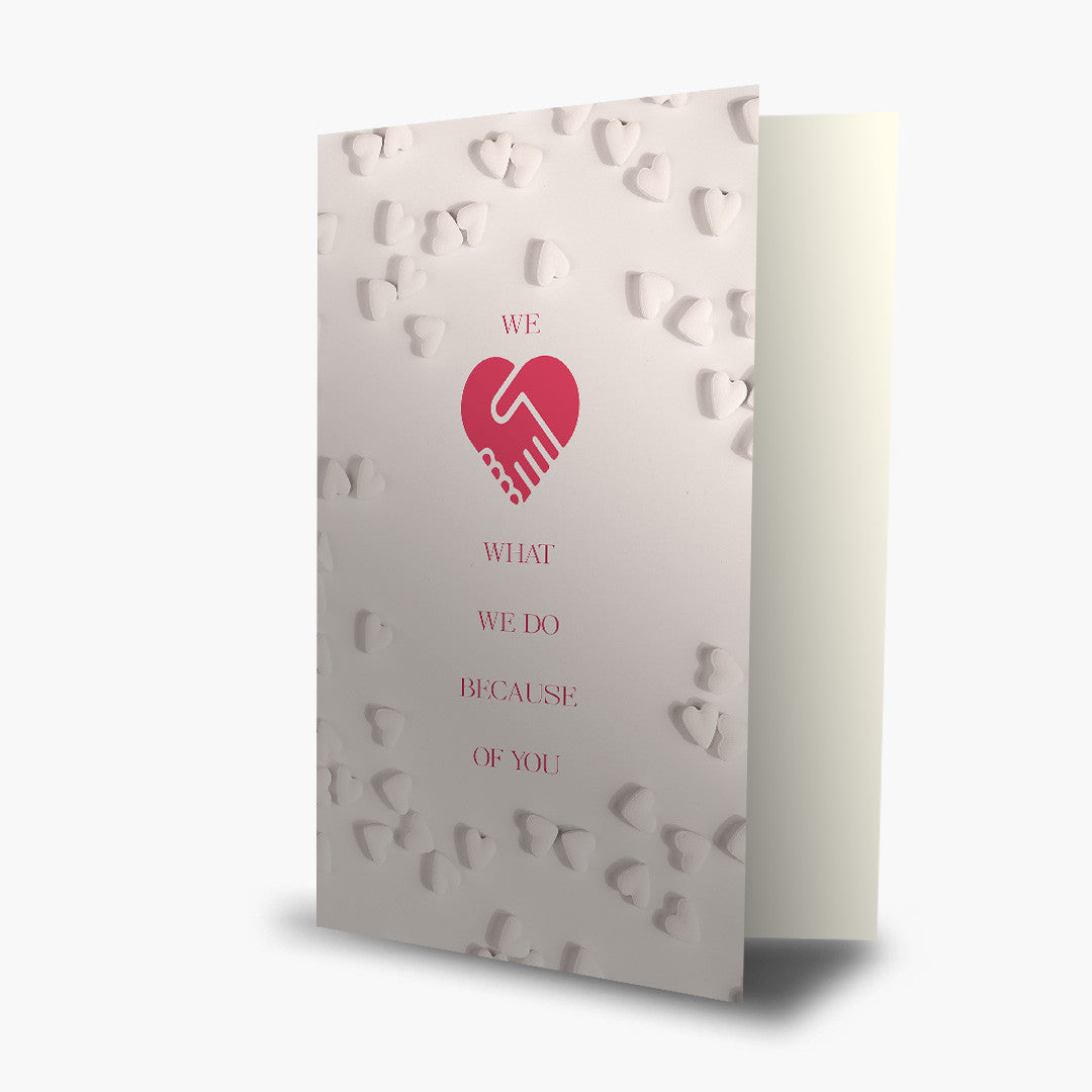 Because of You Thank You Card