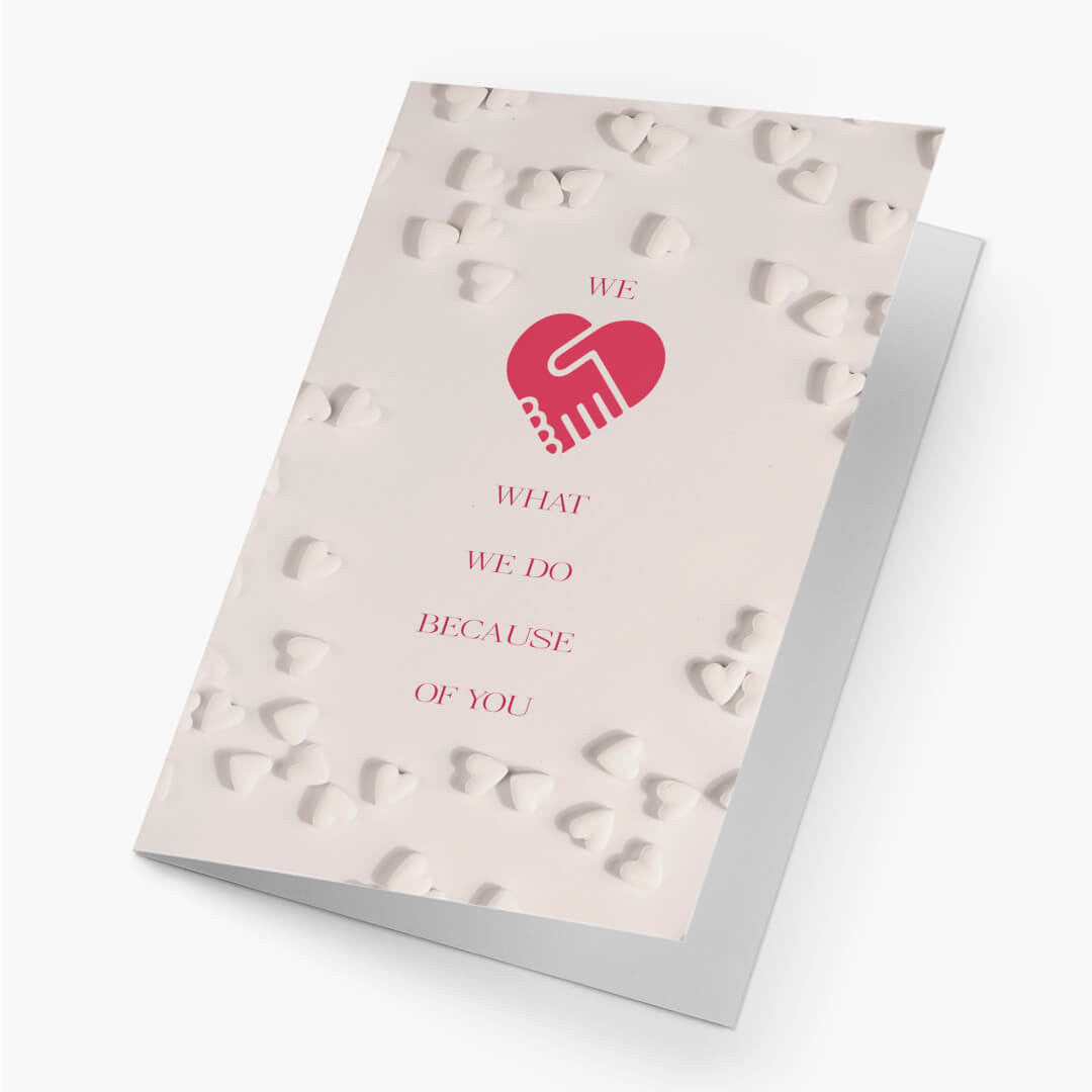 Because of You Thank You Card