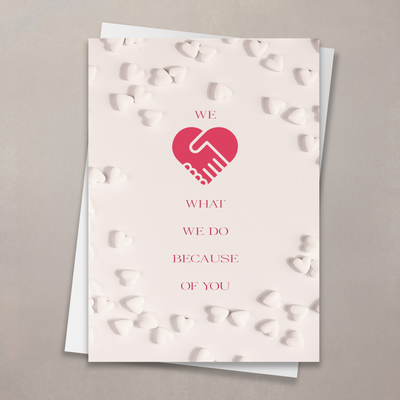 Because of You Thank You Card