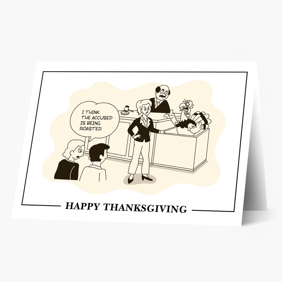 Being Roasted Thanksgiving Card