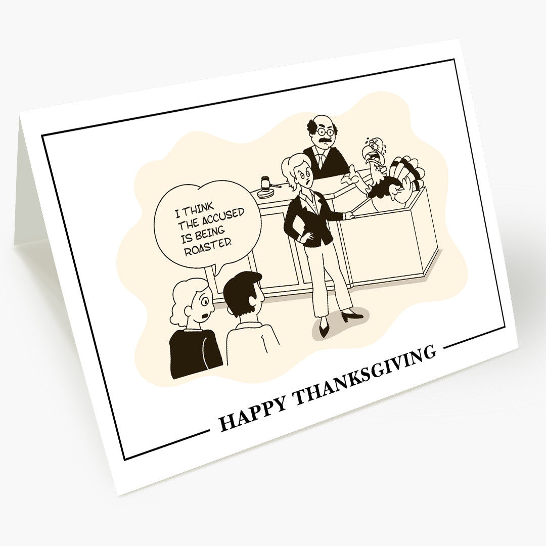 Being Roasted Thanksgiving Card