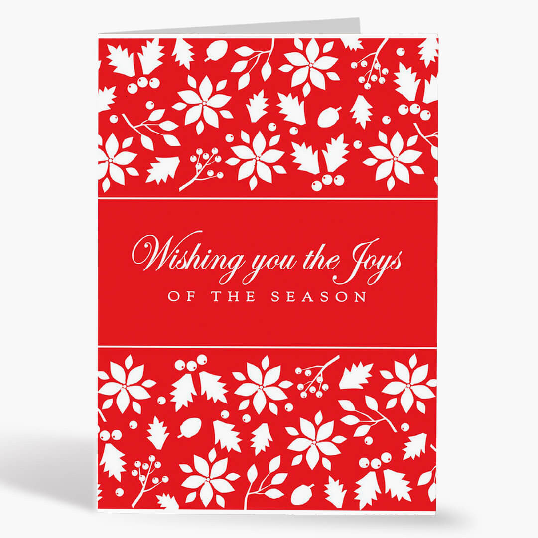 Berries and Pine Cones Christmas Card