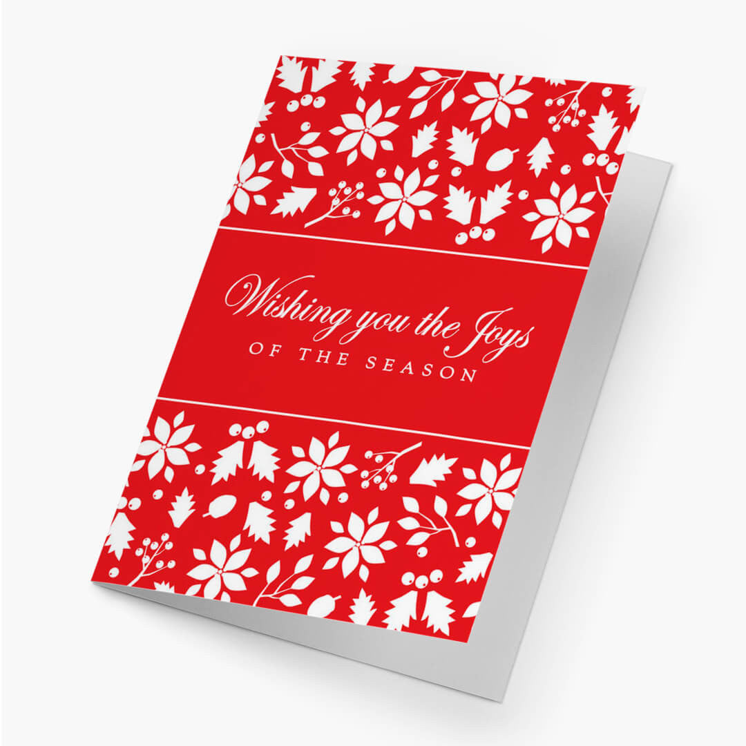 Berries and Pine Cones Christmas Card