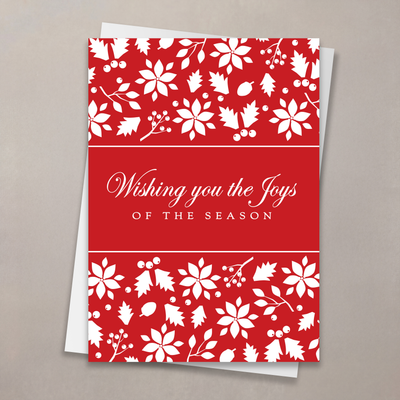Berries and Pine Cones Christmas Card