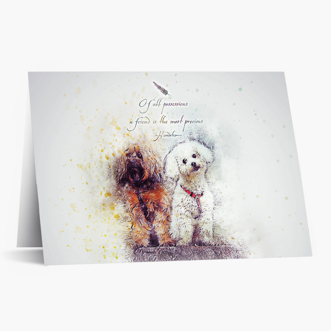 Best Friend Bichon Frise Maltese Yorkie Pet Sympathy Card