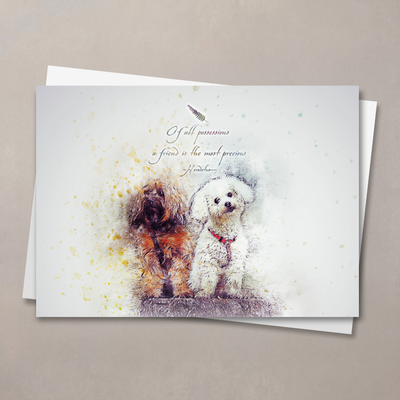 Best Friend Bichon Frise Maltese Yorkie Pet Sympathy Card