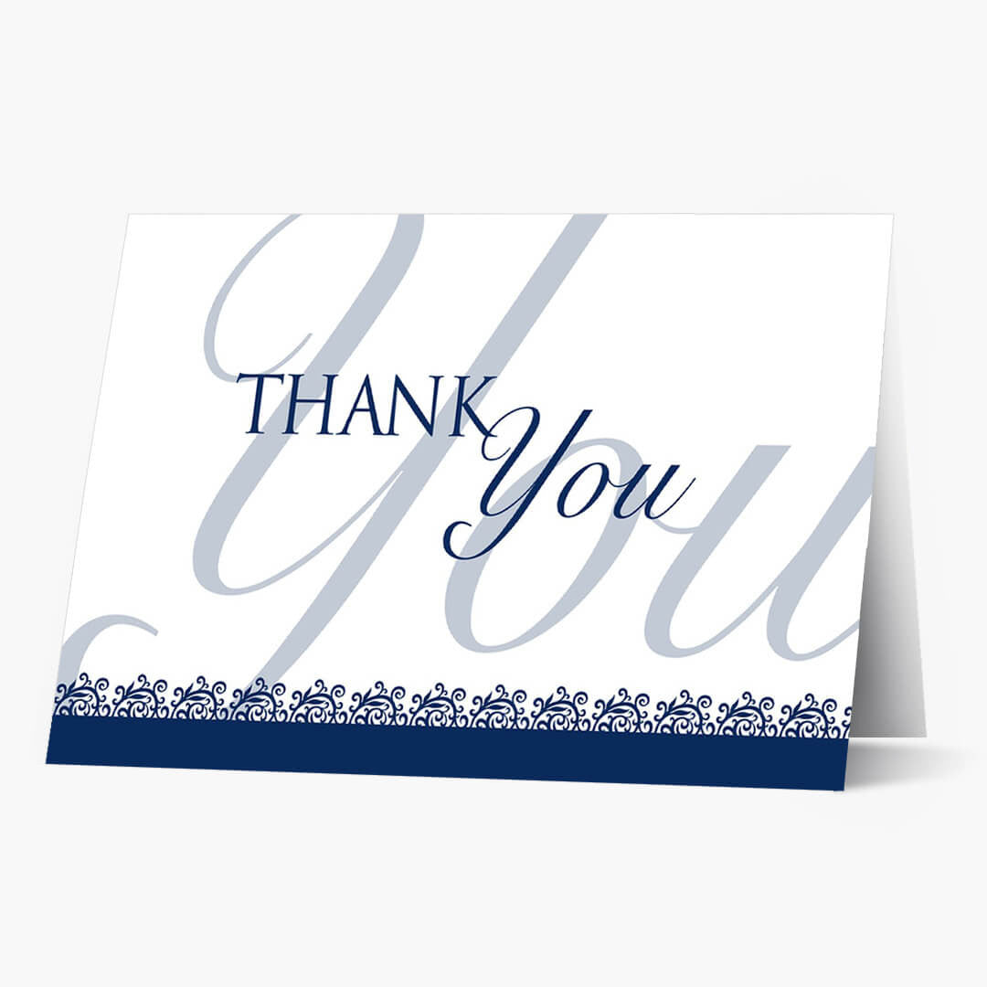 Blue Thank You Card