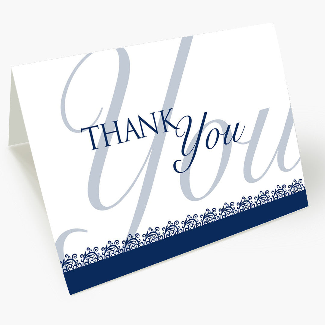 Blue Thank You Card