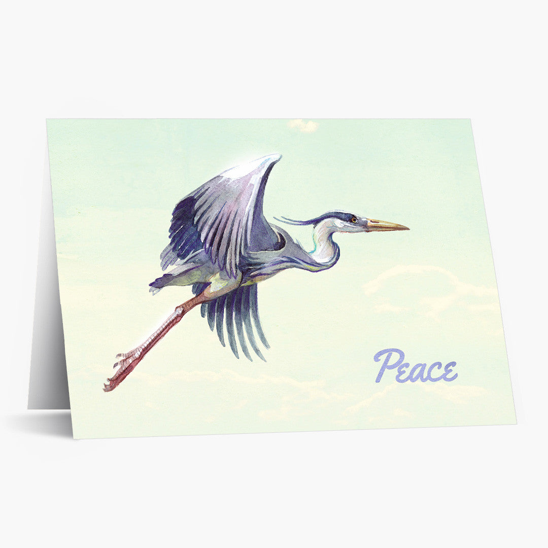 Blue Heron Christmas Card