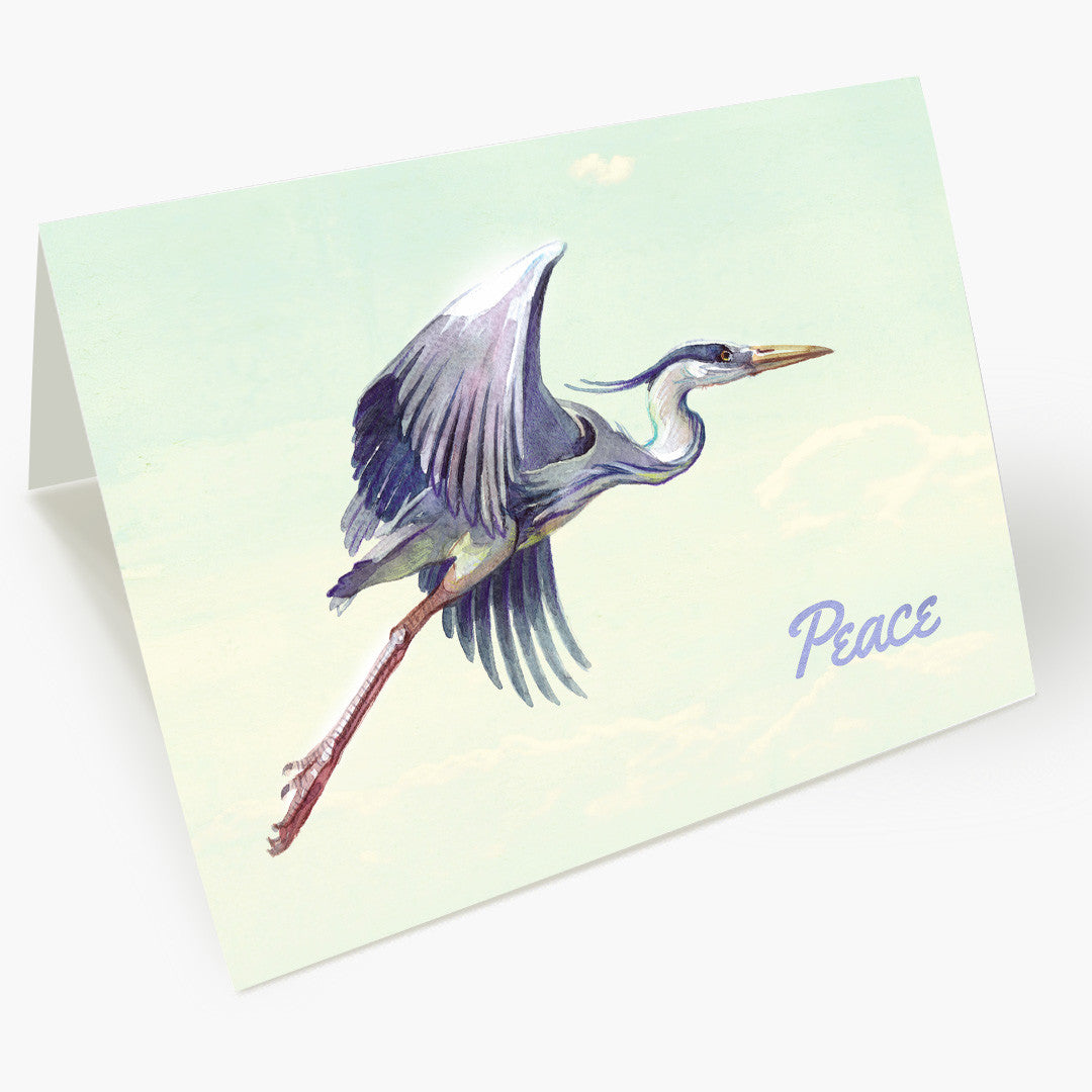 Blue Heron Christmas Card