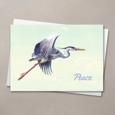 Blue Heron Christmas Card