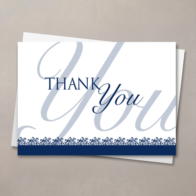 Blue Thank You Card