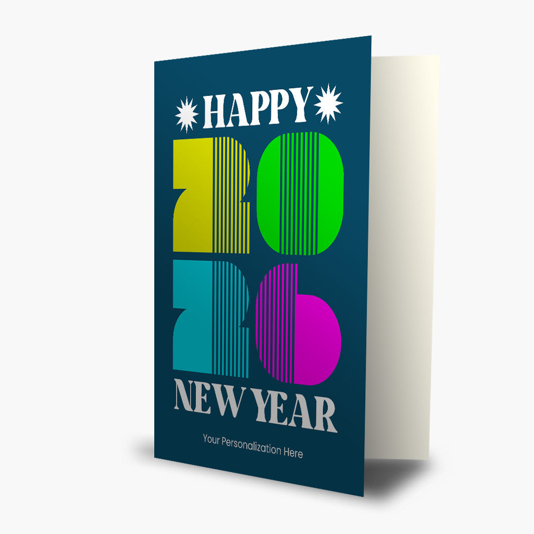 Bold and Bright New Year Card