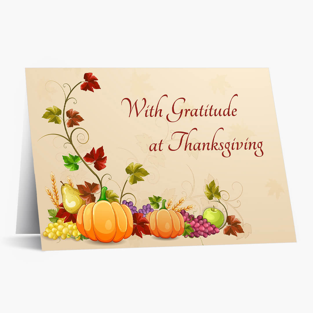 Bountiful Gratitude Thanksgiving Card