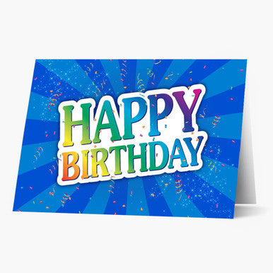 Bright Burst Birthday Card
