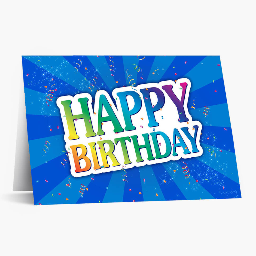 Bright Burst Birthday Card