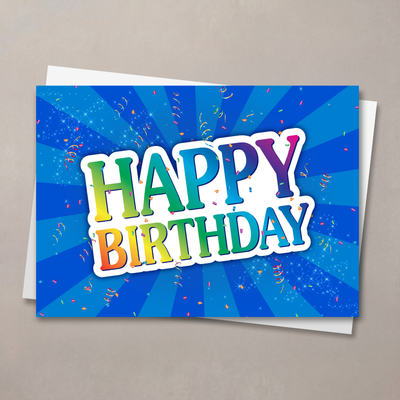 Bright Burst Birthday Card