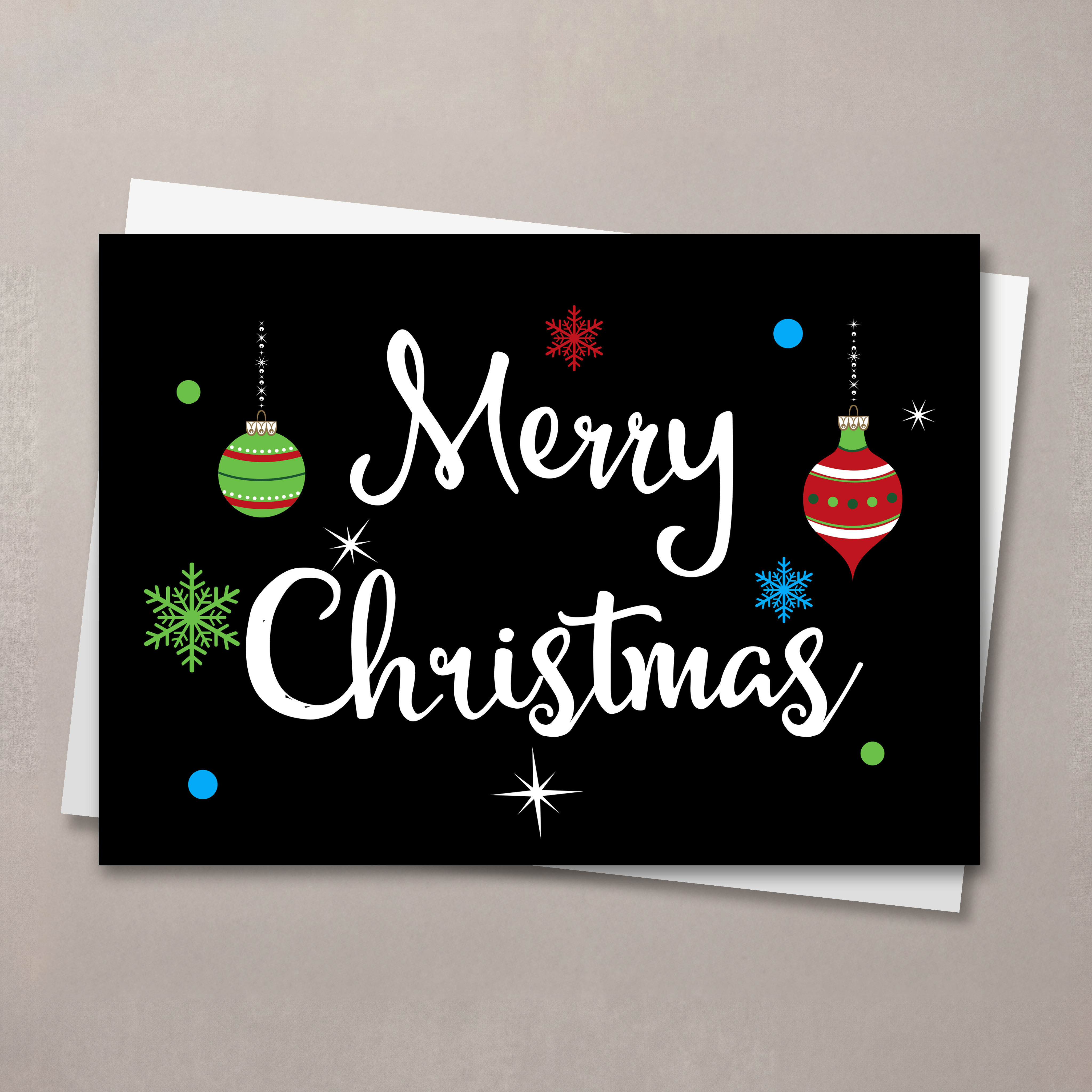Bright Christmas Ornament Card