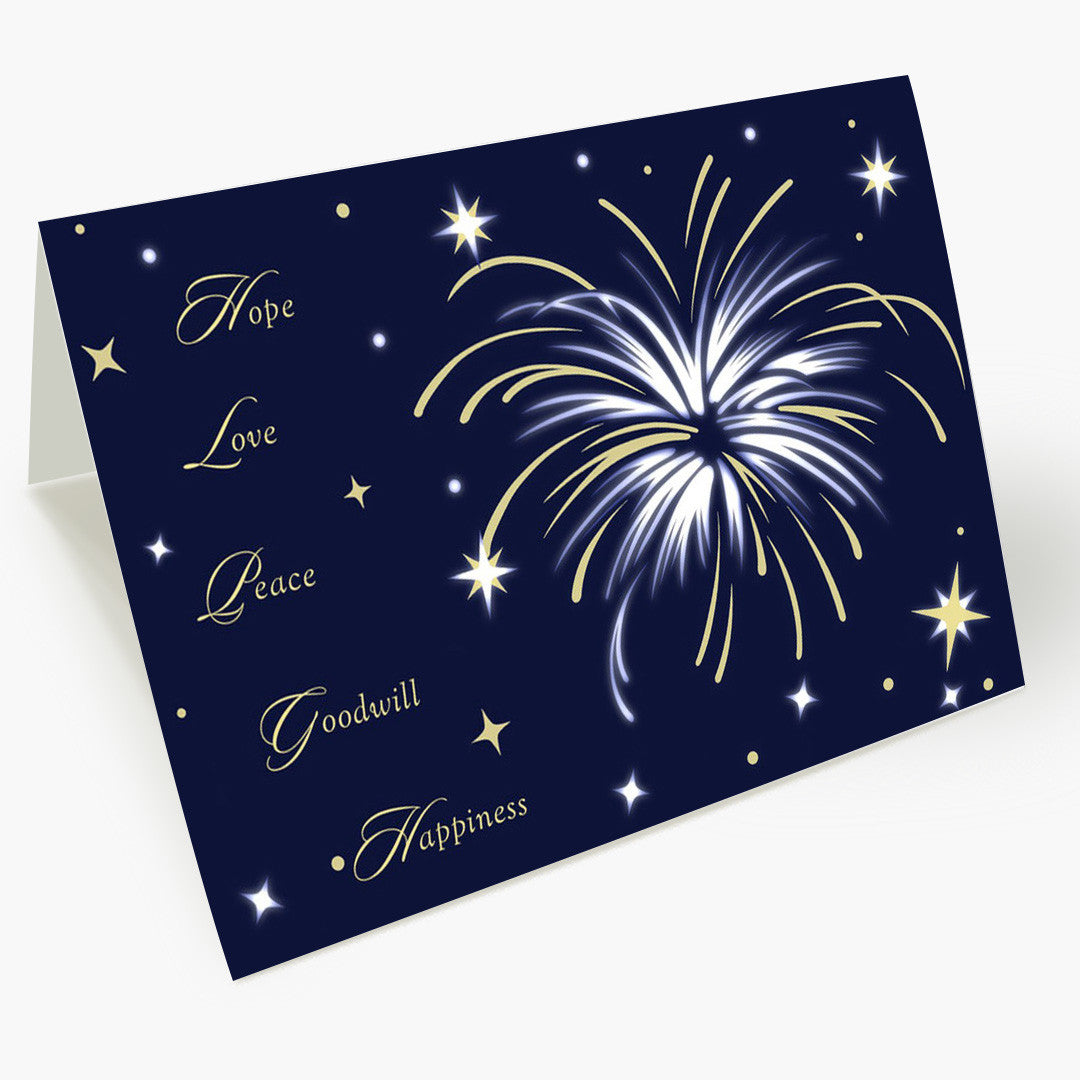Bright Starburst Wishes Christmas Card