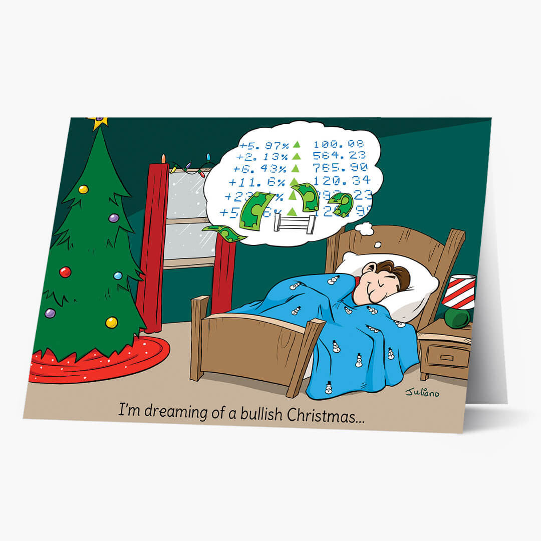 Bull Christmas Card
