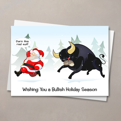 Bullish Holiday Christmas Card